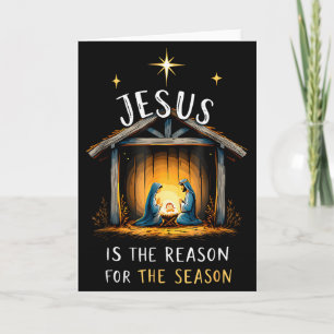 Jezus is de reden voor het seizoen Christelijk gel Kaart