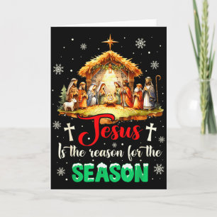 Jezus is de reden voor het seizoen Christelijk gel Kaart
