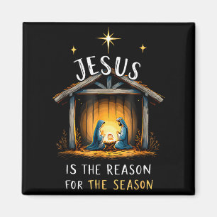 Jezus is de reden voor het seizoen Christelijk gel Magneet