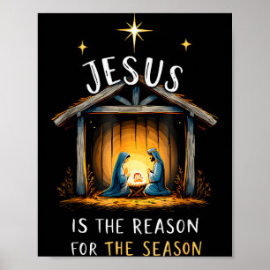 Jezus is de reden voor het seizoen Christelijk gel Poster