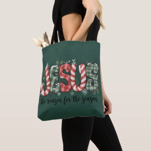 Jezus is de reden voor het seizoen Christelijk gel Tote Bag