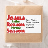 Jezus is de reden voor het seizoen etiket (Insitu)