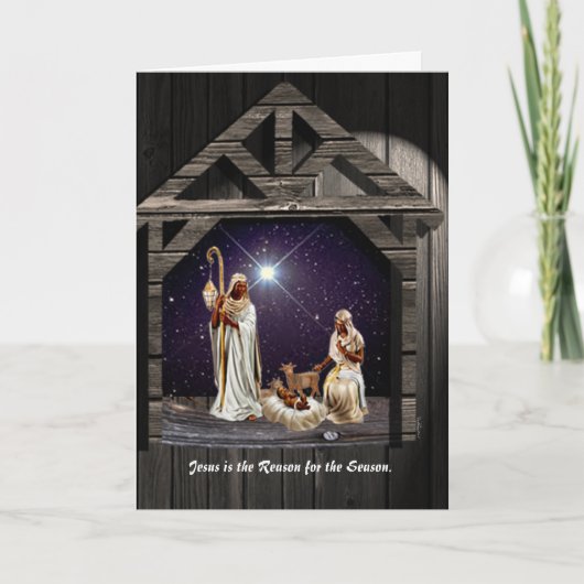 Jezus is de reden voor het seizoen. feestdagen kaart (Voorkant)