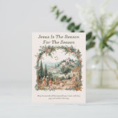 Jezus is de reden voor het seizoen feestdagenkaart (Staand voorkant)