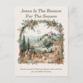 Jezus is de reden voor het seizoen feestdagenkaart (Voorkant)