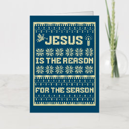 Jezus is de reden voor het seizoen folie wenskaart