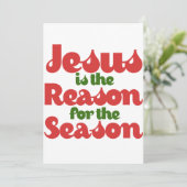 Jezus is de reden voor het seizoen kaart (Staand voorkant)