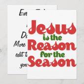 Jezus is de reden voor het seizoen kaart (Voorkant / Achterkant)
