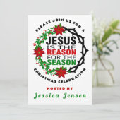 Jezus is de reden voor het seizoen kaart (Staand voorkant)