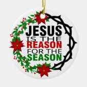 Jezus is de reden voor het seizoen keramisch ornament (Voorkant)