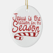 Jezus is de reden voor het seizoen keramisch ornament (Rechts)