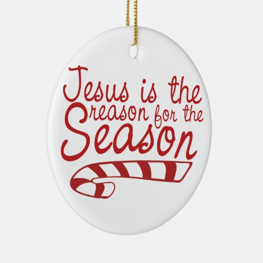 Jezus is de reden voor het seizoen keramisch ornament (Rechts)