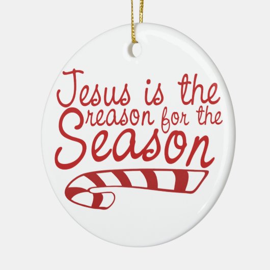 Jezus is de reden voor het seizoen keramisch ornament (Links)