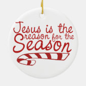 Jezus is de reden voor het seizoen keramisch ornament (Achterkant)