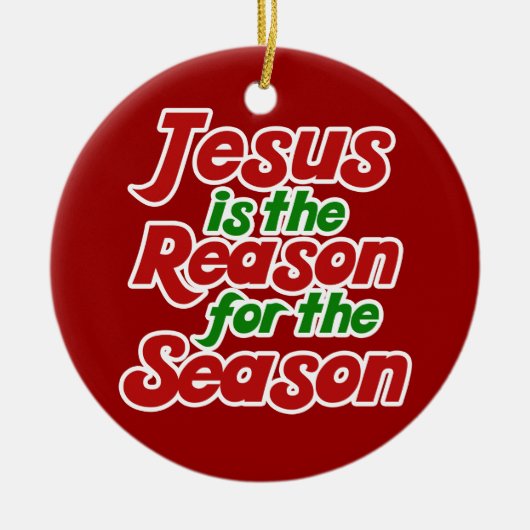 Jezus is de reden voor het seizoen keramisch ornament (Voorkant)