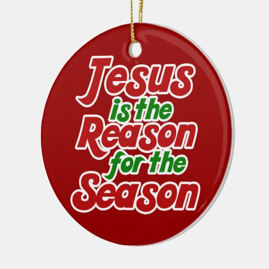 Jezus is de reden voor het seizoen keramisch ornament (Links)