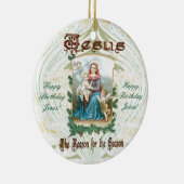 Jezus is de reden voor het seizoen keramisch ornament (Rechts)
