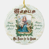 Jezus is de reden voor het seizoen keramisch ornament (Achterkant)