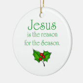 Jezus is de reden voor het seizoen keramisch ornament (Links)