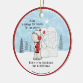 Jezus is de reden voor het seizoen keramisch ornament (Links)