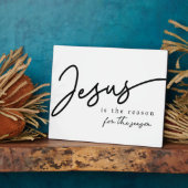 Jezus is de reden voor het seizoen kerstbord fotoplaat (Zijkant)