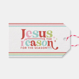 Jezus is de reden voor het seizoen | Kerstmis Cadeaulabel