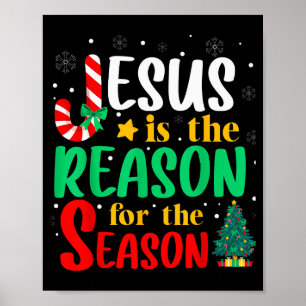 Jezus Is De Reden Voor Het Seizoen Kerstmis Chris Poster