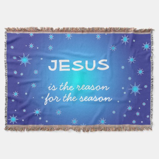 Jezus is de reden voor het Seizoen Kerstmis Deken (Voorkant)