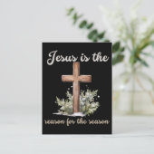 Jezus is de reden voor het seizoen Kerstmis Jezus Briefkaart (Staand voorkant)