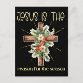 Jezus is de reden voor het seizoen Kerstmis Jezus Briefkaart (Voorkant)