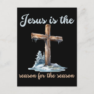 Jezus is de reden voor het seizoen Kerstmis Jezus Feestdagenkaart