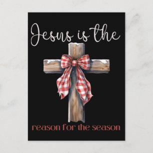 Jezus is de reden voor het seizoen Kerstmis Jezus Feestdagenkaart