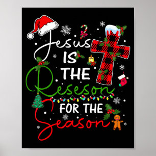 Jezus Is De Reden Voor Het Seizoen Kerstmis Xmas Poster