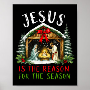 Jezus Is De Reden Voor Het Seizoen Kerstmis Xmas Poster