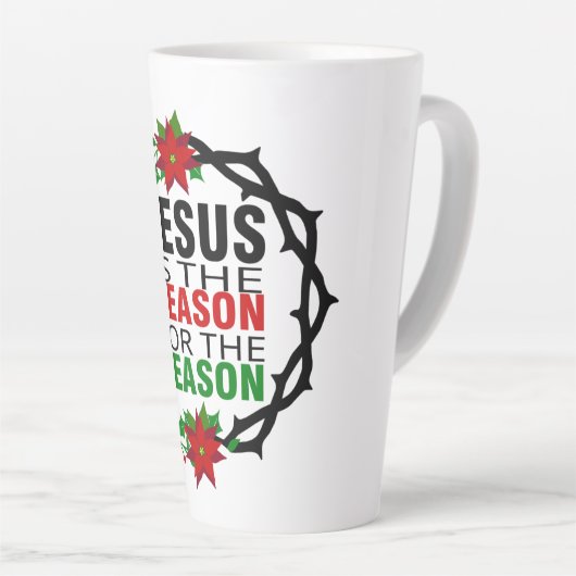 Jezus is de reden voor het seizoen latte mok (Rechterhoek)