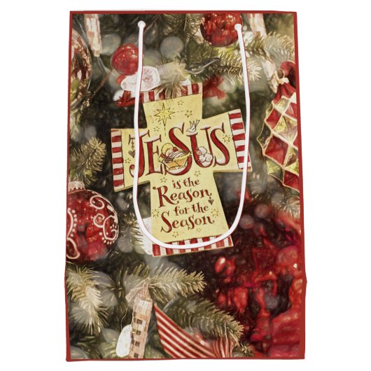 Jezus is de reden voor het seizoen medium cadeauzakje (Achterkant)