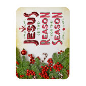 Jezus is de reden voor het seizoen met Holly Magneet (Verticaal)