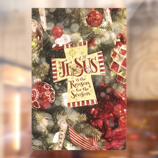 Jezus is de reden voor het seizoen  raamsticker (Vel 2)