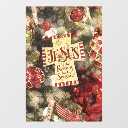 Jezus is de reden voor het seizoen raamsticker (Vel)