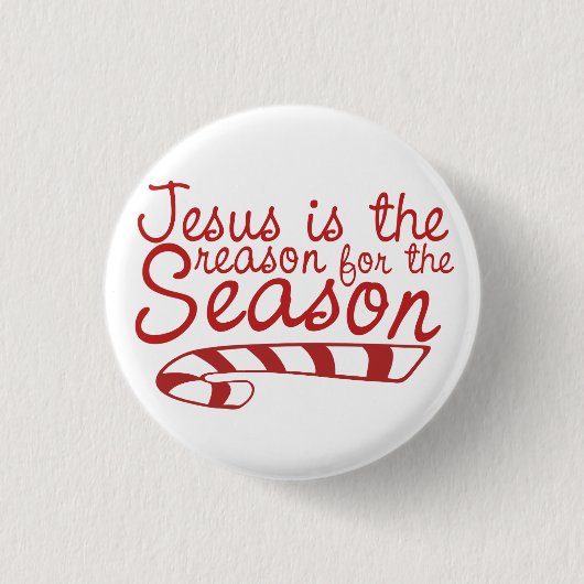Jezus is de reden voor het seizoen ronde button 3,2 cm (Voorkant)