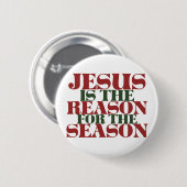 Jezus is de reden voor het seizoen ronde button 5,7 cm (Voorkant /achterkant)