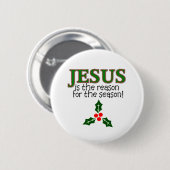Jezus is de reden voor het seizoen ronde button 5,7 cm (Voorkant /achterkant)