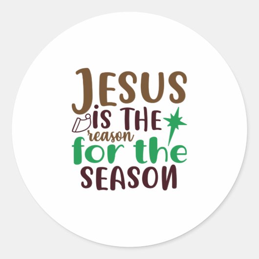 Jezus is de reden voor het seizoen ronde sticker (Voorkant)