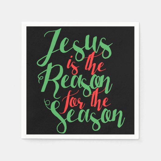 Jezus is de reden voor het seizoen servet (Voorkant)