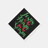 Jezus is de reden voor het seizoen servet (Hoek)