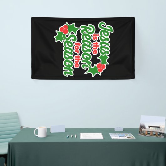 Jezus is de reden voor het seizoen spandoek (Beurs)