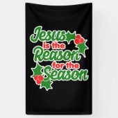 Jezus is de reden voor het seizoen spandoek (Verticaal)