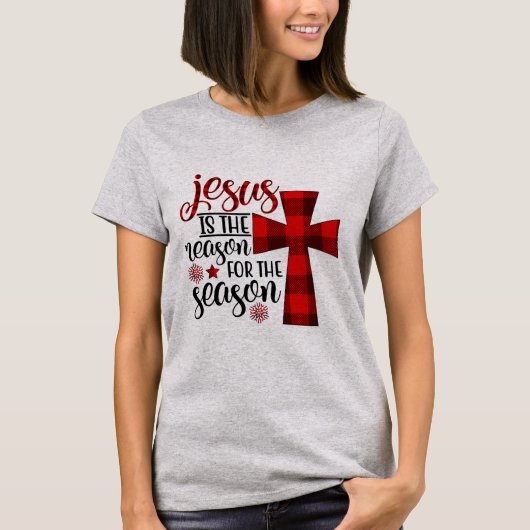 Jezus is de reden voor het seizoen t-shirt (Voorkant)