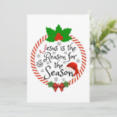 Jezus is de reden voor het seizoen T-Shirt Kaart (Staand voorkant)