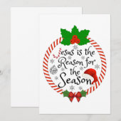 Jezus is de reden voor het seizoen T-Shirt Kaart (Voorkant / Achterkant)
